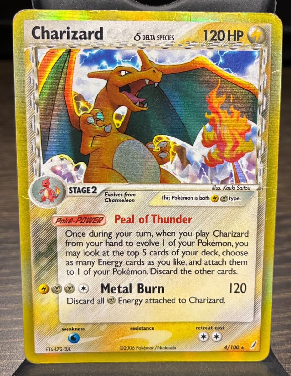 Charizard 4/100 Reverse Holo EX Crystal Guardians Delta Species 2006 MP-HP