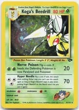 Koga's Beedrill Holo Rare Gym Challenge G2 Grass Unlimited Holo 009/132 2000 LP