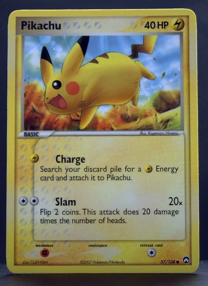 Pikachu 57/108 Ex Power Keepers Non Holo Pokemon Card NM with Free eBay Shipping