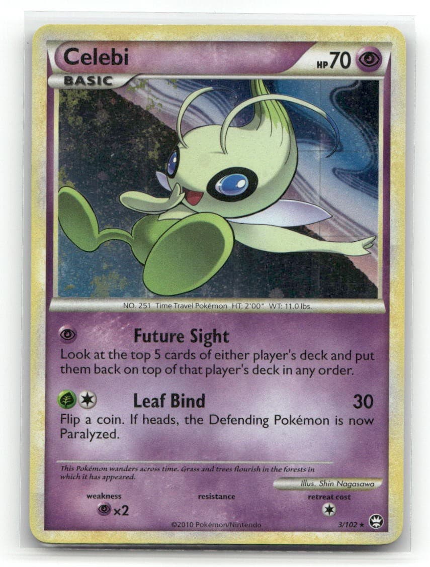 Celebi 3/102 Holo Rare HGSS Triumphant Pokemon LP