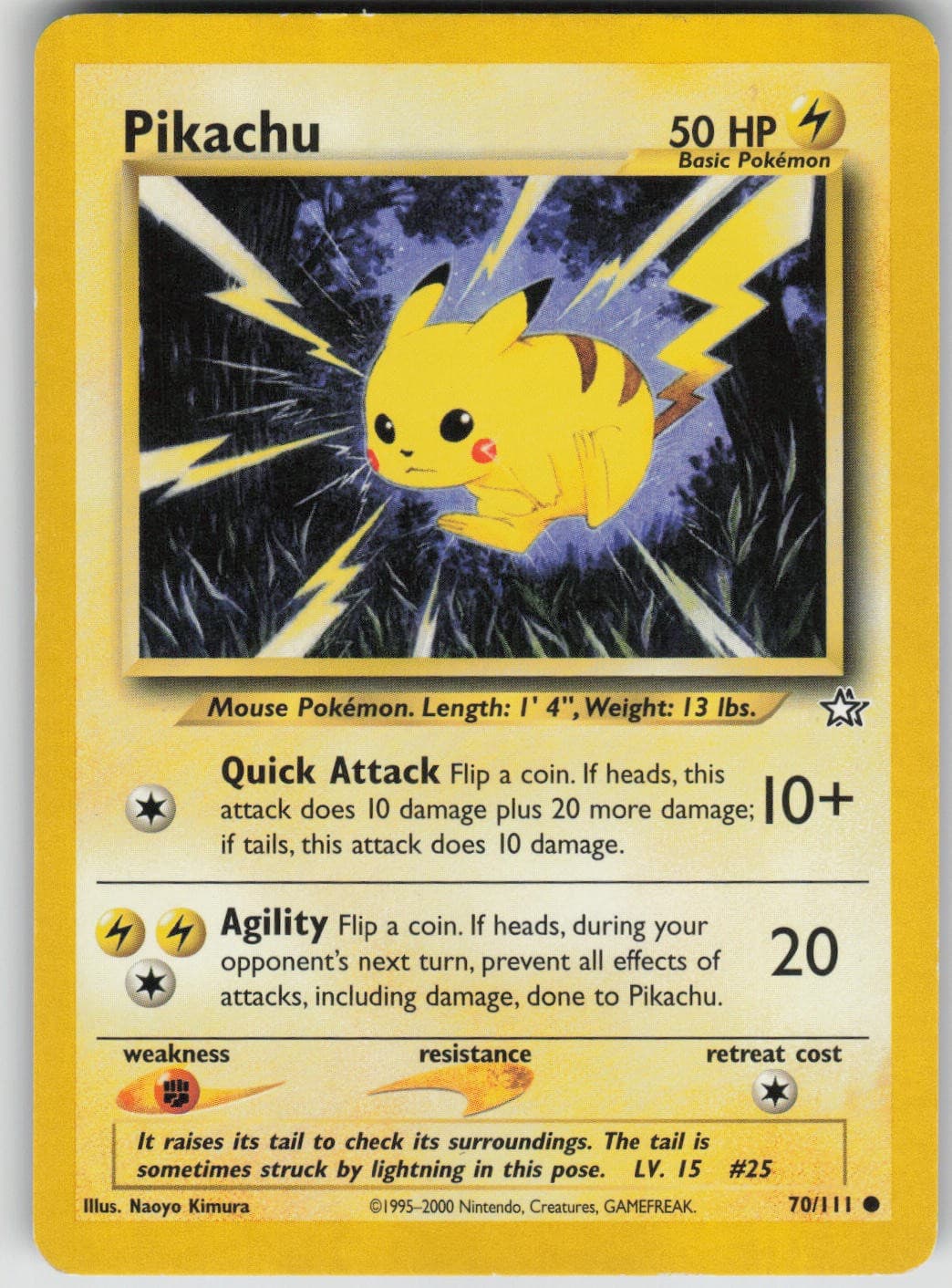 Pokemon TCG Pikachu Common Neo Genesis 070/111
