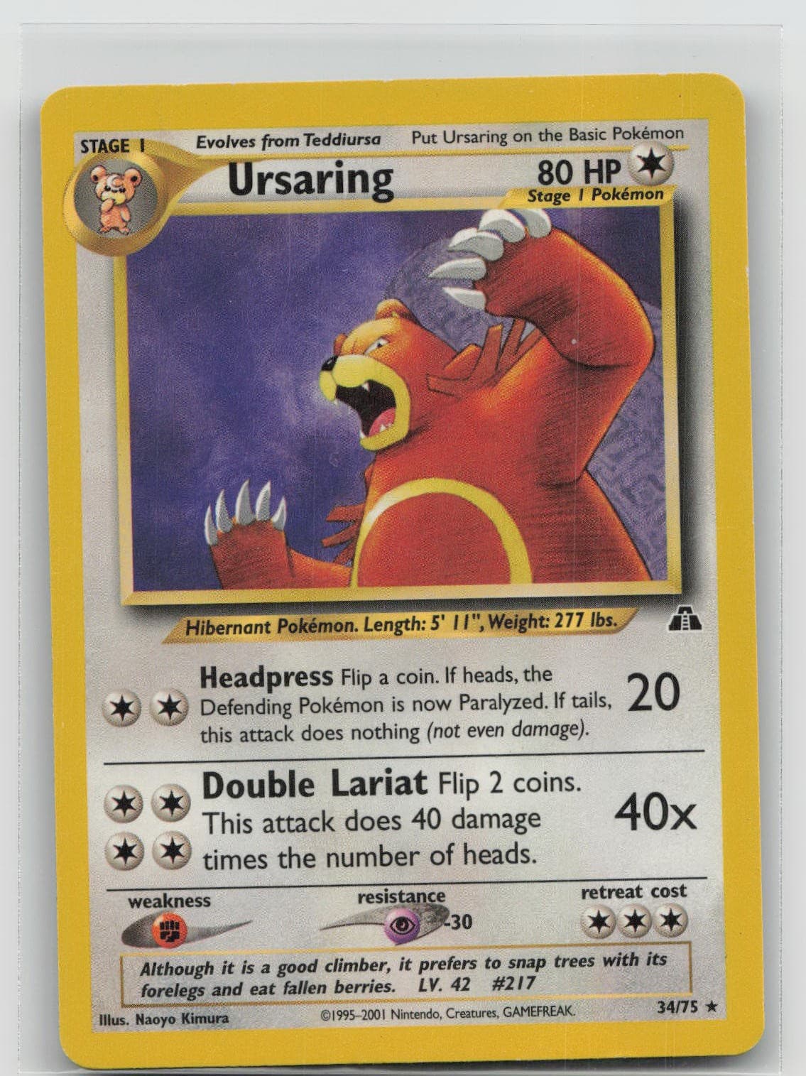 Ursaring (34) Neo Discovery Rare 34/75 LP