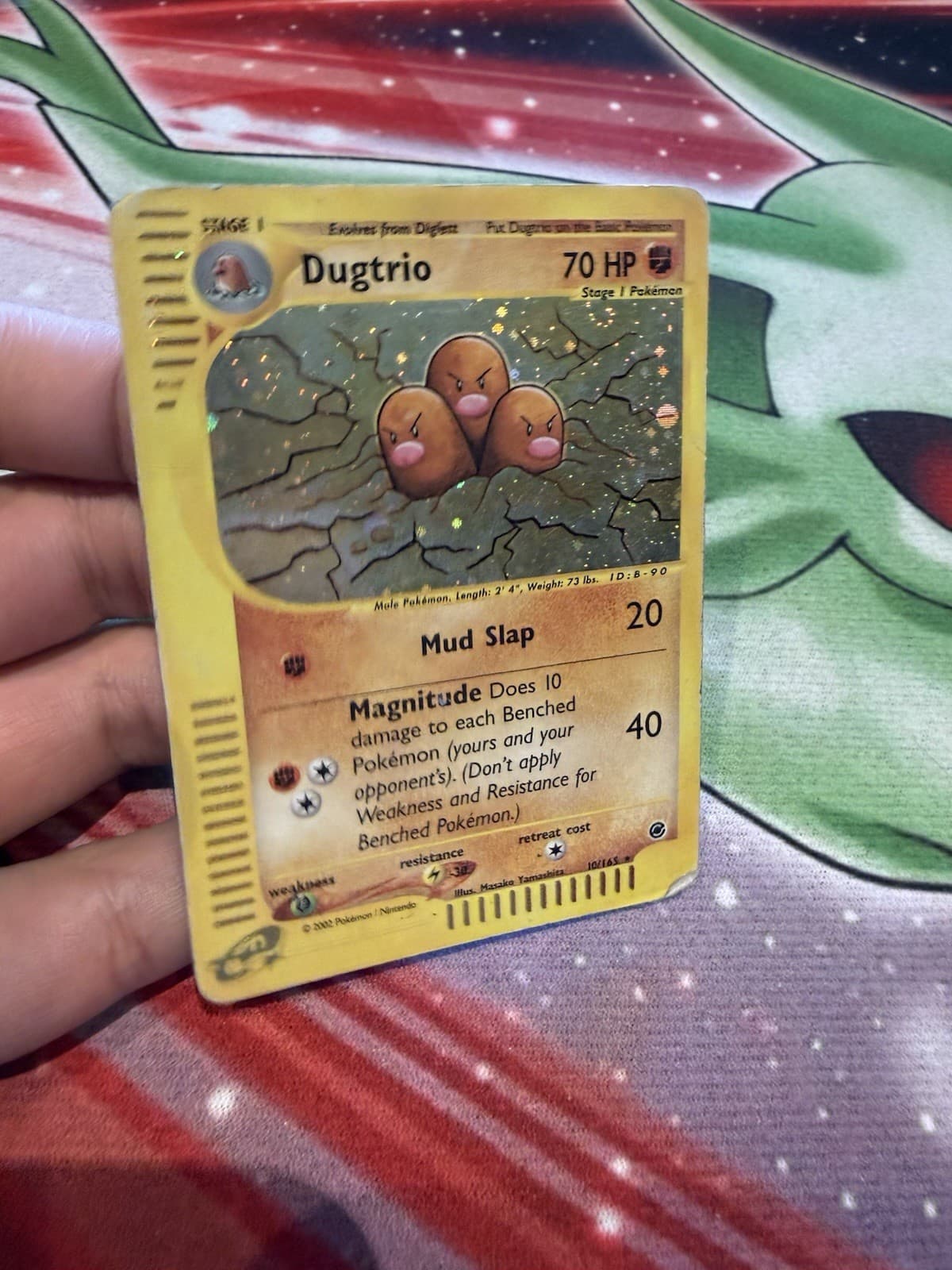 Dugtrio 🏔️ 10/165 Holo Rare Expedition Base Set Pokemon Card Vintage WOTC