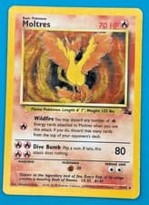 Moltres - 12/62 Fossil Holo Rare - LP - Pokémon TCG WOTC Vintage Card 1999