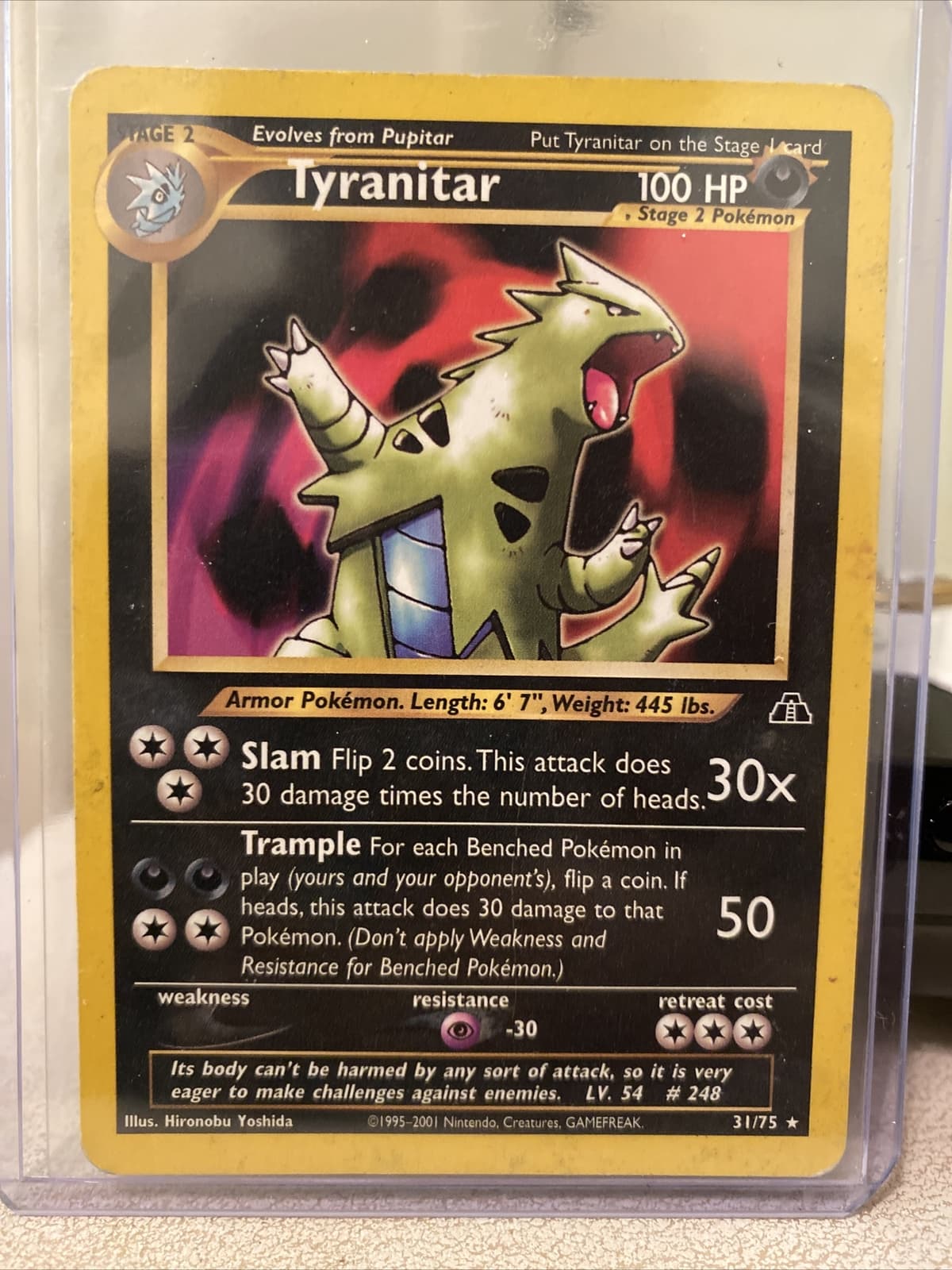 1 x Tyranitar - 31/75 - Rare - Unlimited Edition Pokemon Neo Discovery