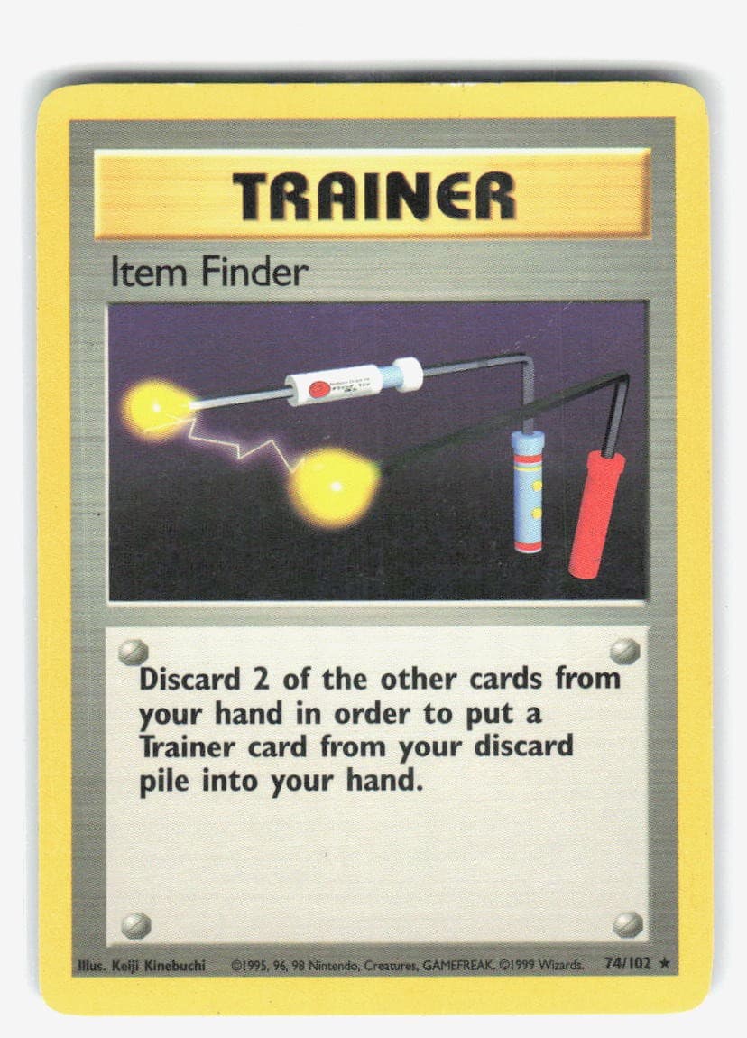 Item Finder Rare Base Set (Shadowless) 074/102 MP-HP