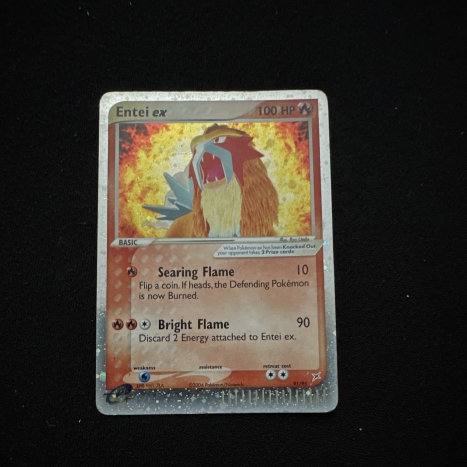 Entei ex 91/95 EX Team Magma vs Team Aqua Holo Ultra Rare 100 HP Pokémon TCG
