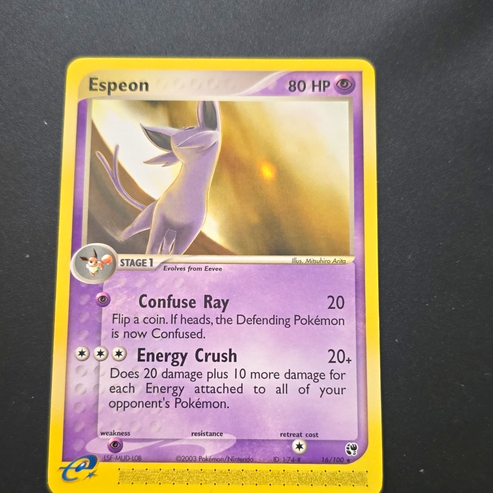 The Pokemon Company Espeon 16/100 EX Sandstorm 2003 English Rare Stage 1 80HP