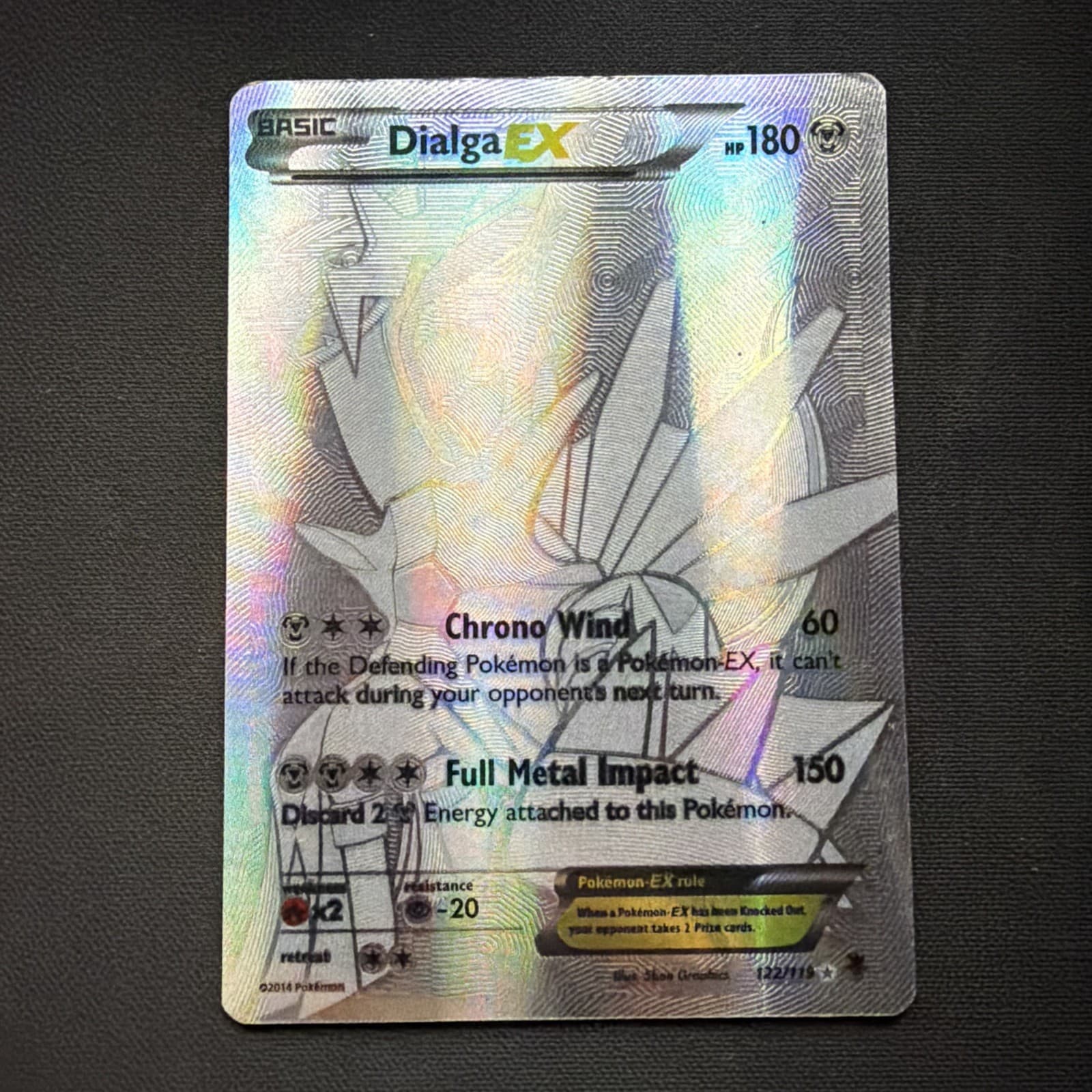 Dialga EX (122 Secret Rare) 122/119 XY - Phantom Forces Holo