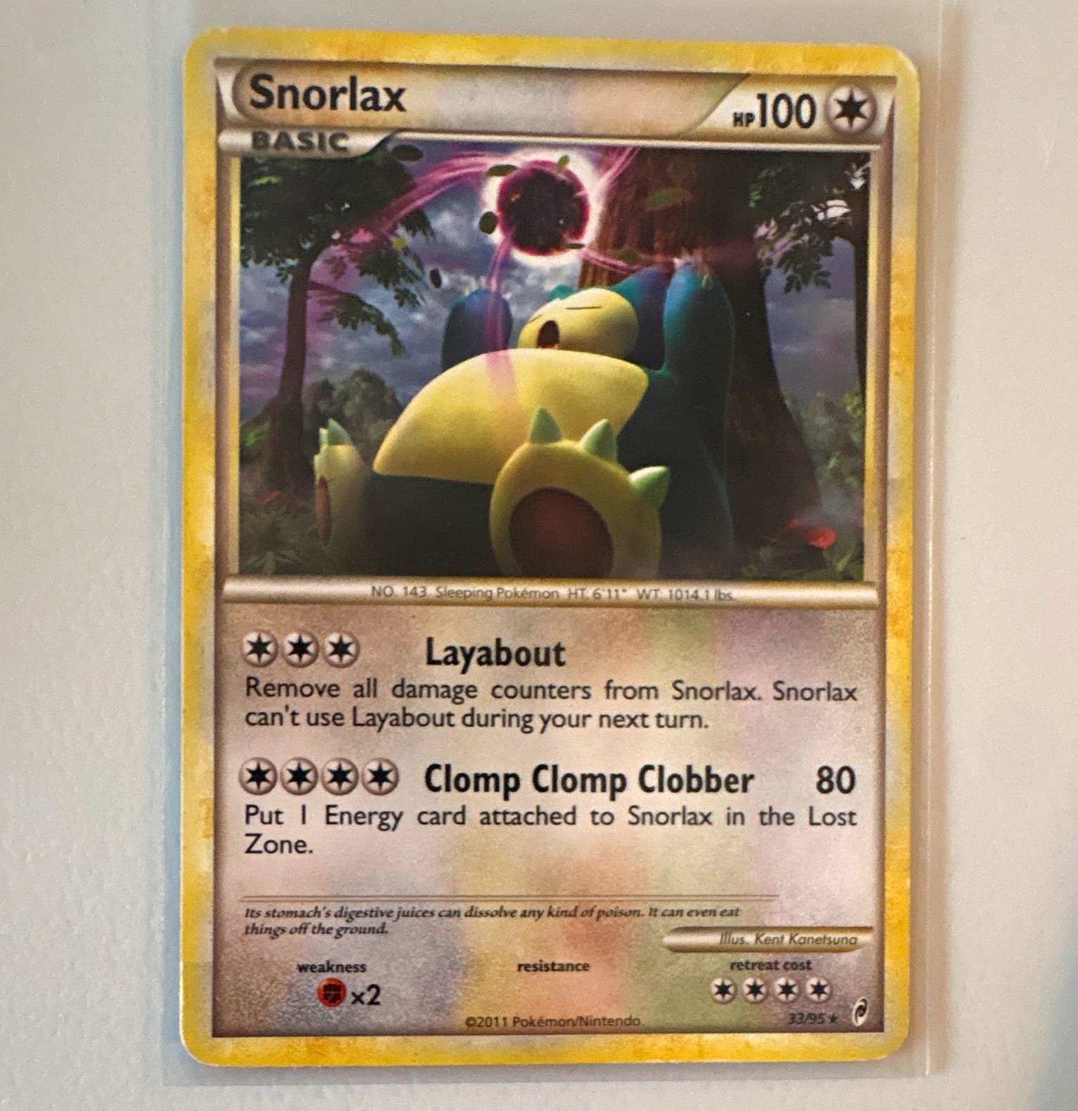 The Pokémon Company Snorlax 33/95 Call of Legends Rare 2011 100HP English