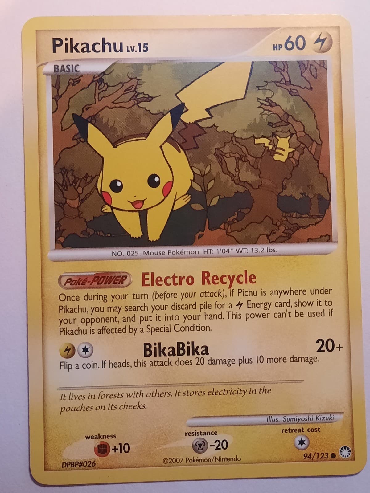Pikachu 94/123 C Mysterious Treasures Pokemon MP