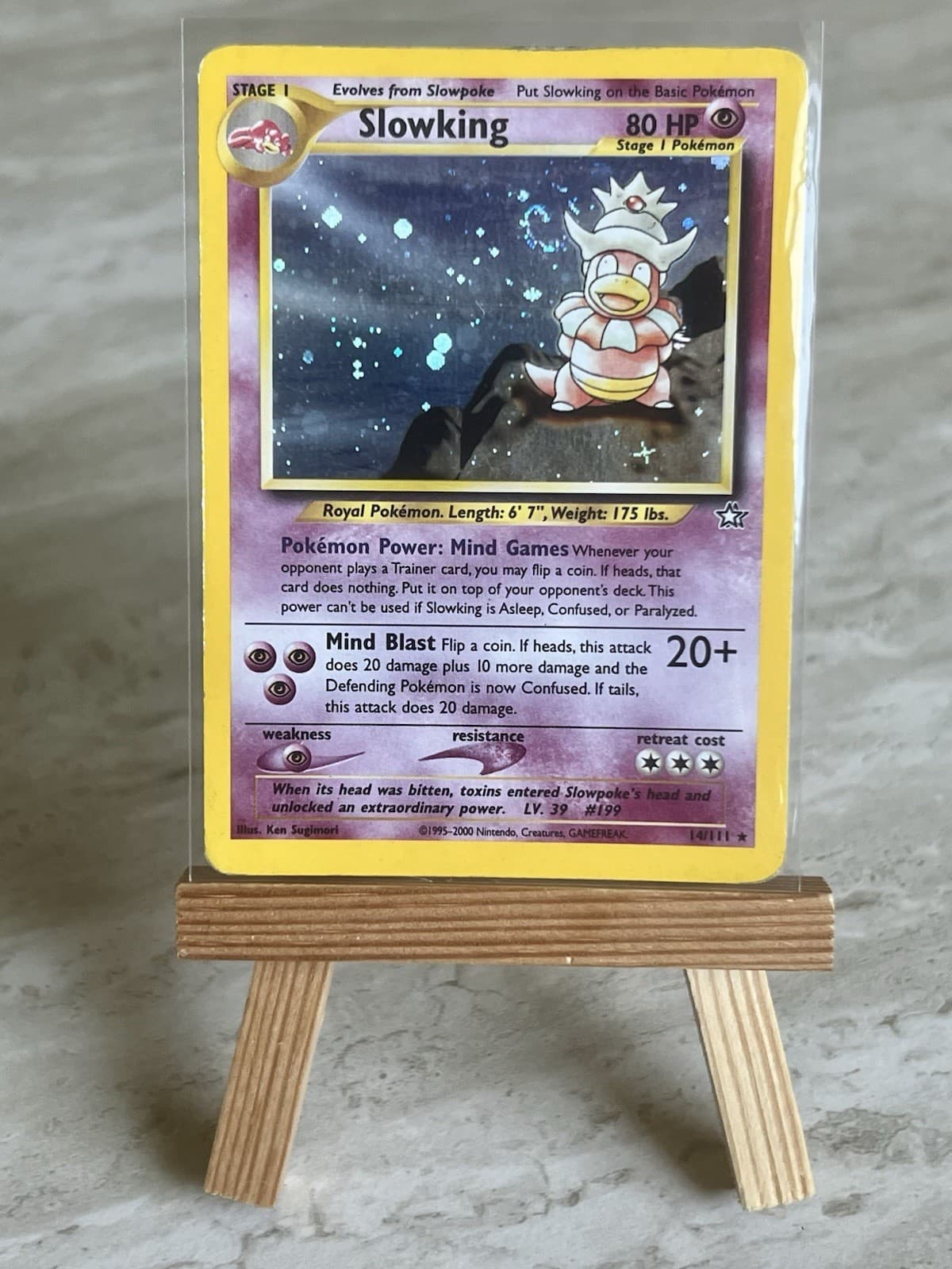 Pokémon TCG *SWIRL* Slowking 14/111 Neo Genesis Holo Rare (English) - MP