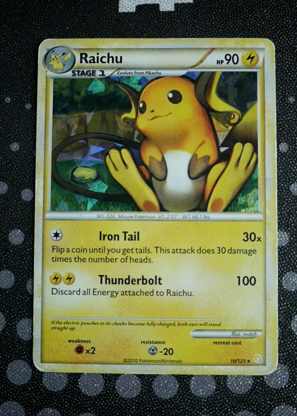Raichu - 10/123 (Cracked Ice Holo) Pokemon Deck Exclusives D-EXC Holo