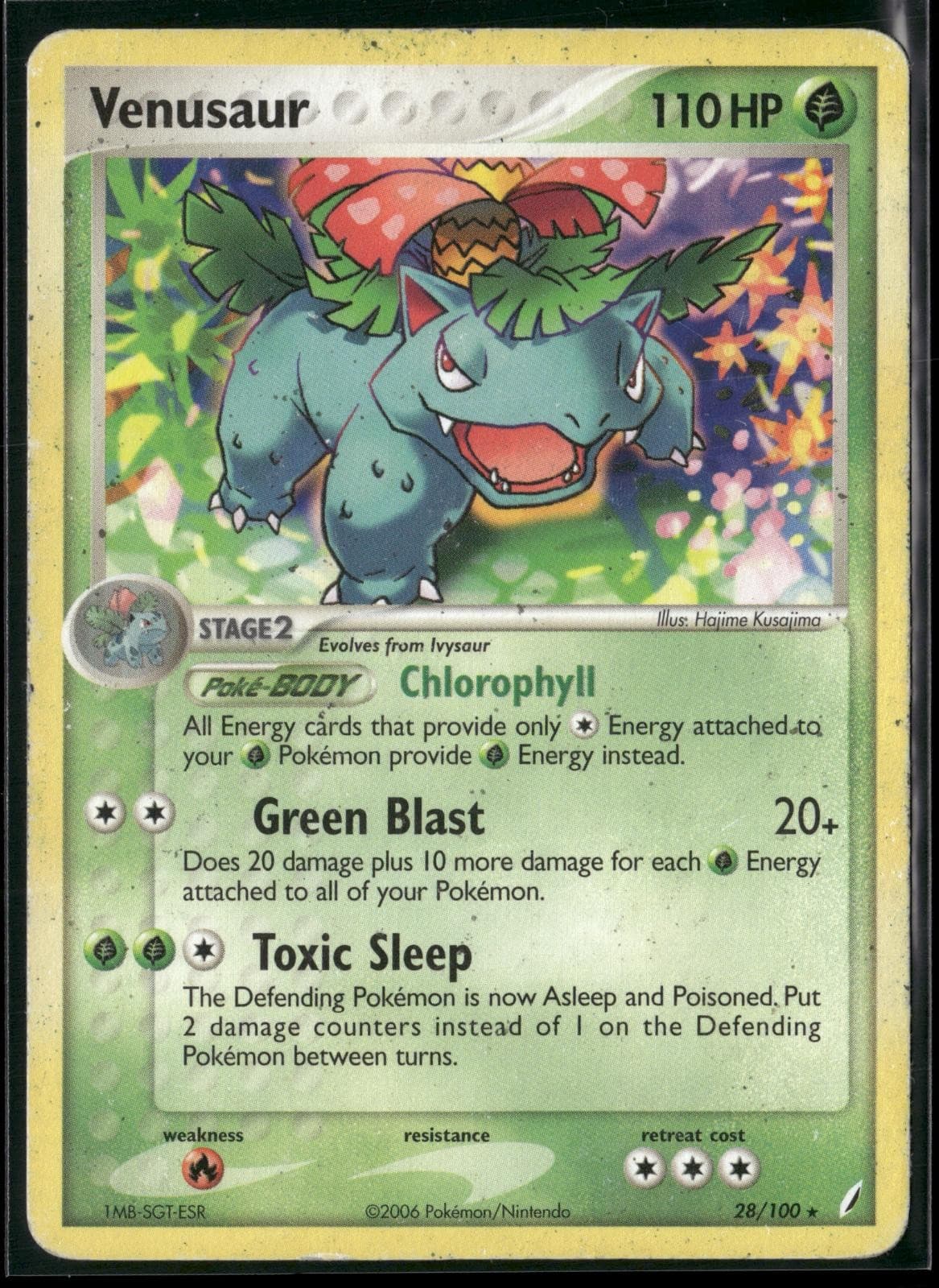 Venusaur (EX Crystal Guardians) 28/100 Holo Holo Rare Deck Exclusives Pokemon MP