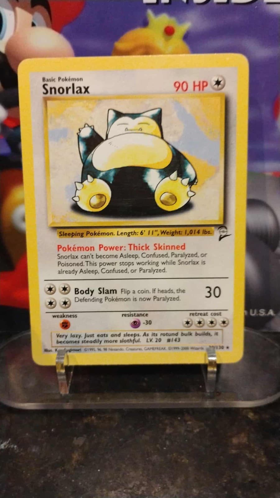 SNORLAX Base Set 2 POKEMON Non-Holo 2000 Trading Card 30/130 LP