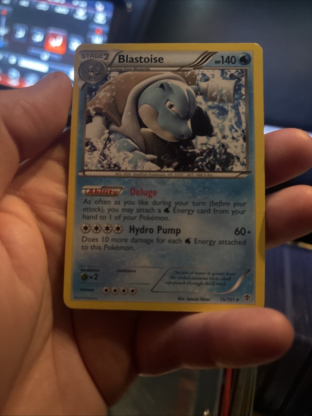 Blastoise 16/101 Holo Rare Plasma Blast - LP