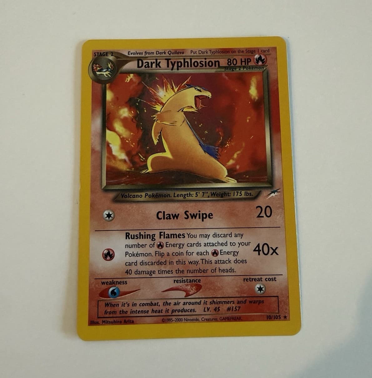 Dark Typhlosion 10/105 Neo Destiny Holo Rare