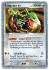 Damaged, English Pokemon Holo Rayquaza EX - 102/107 - Rare Holo EX EX Deoxys