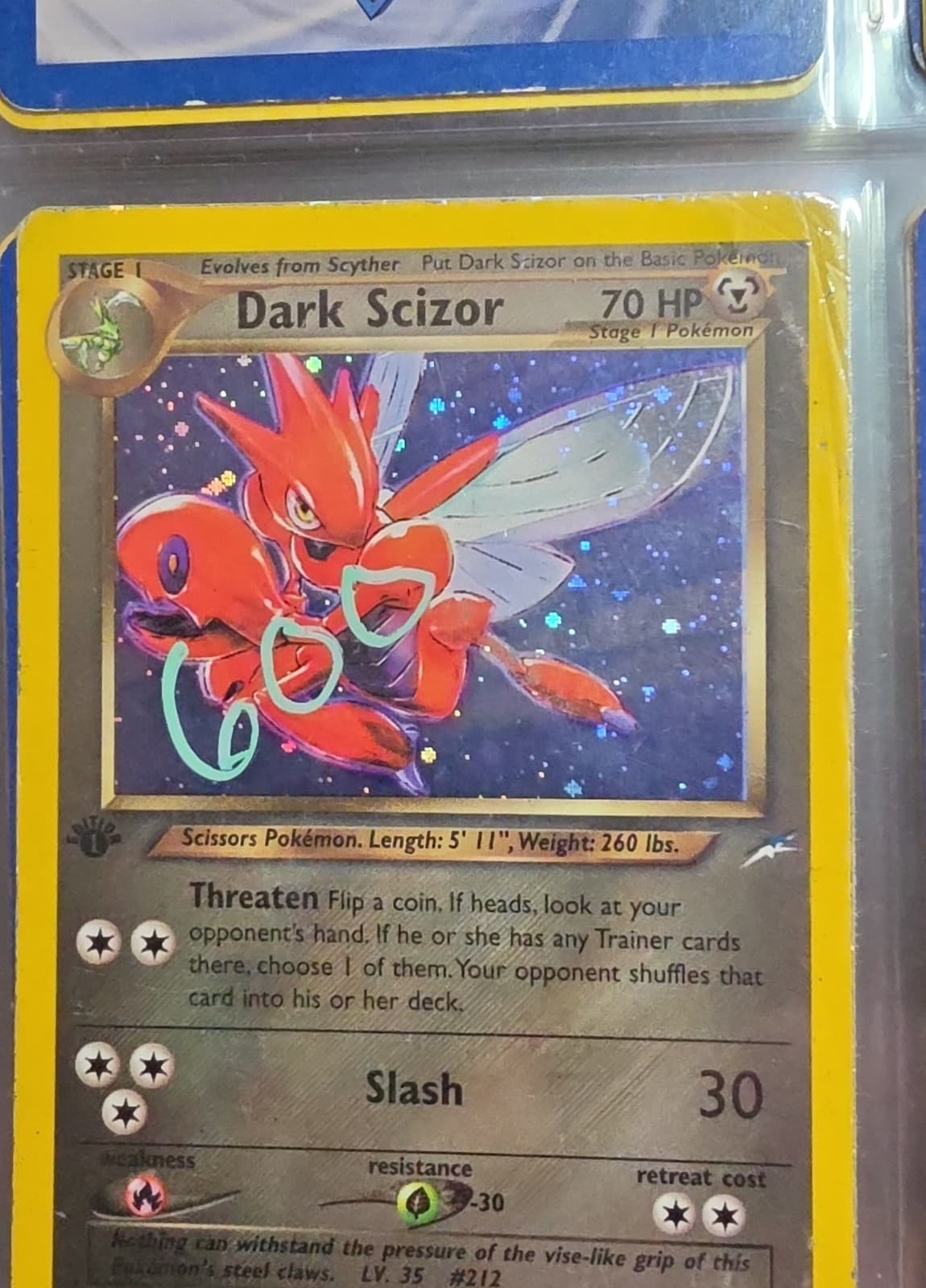Dark Scizor 9/105 Neo Destiny Holo