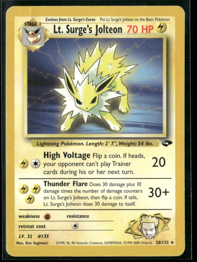 Gym Challenge #028/132 Lt. Surge's Jolteon