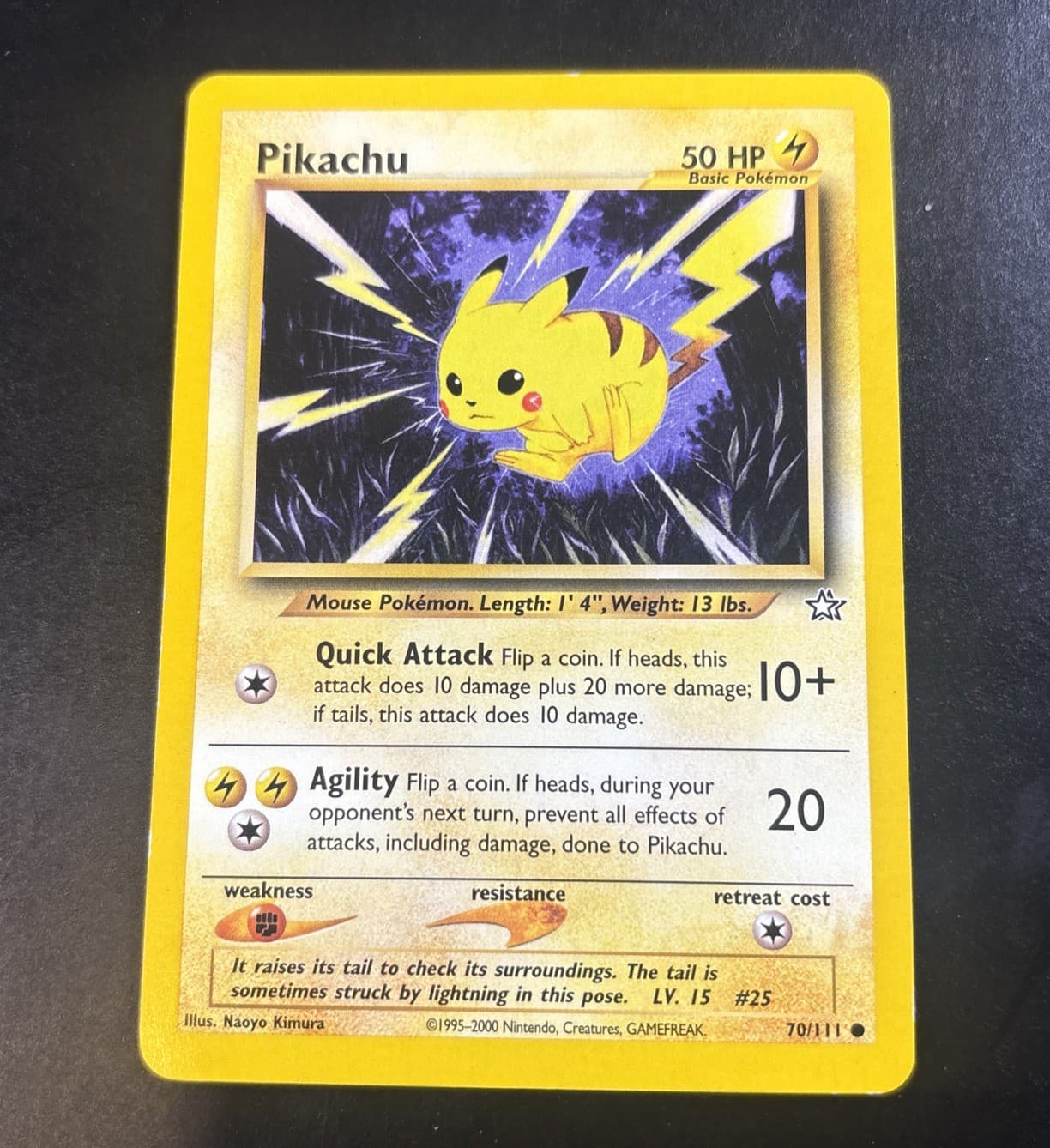 2000 Pokemon Neo Genesis Pikachu #70/111