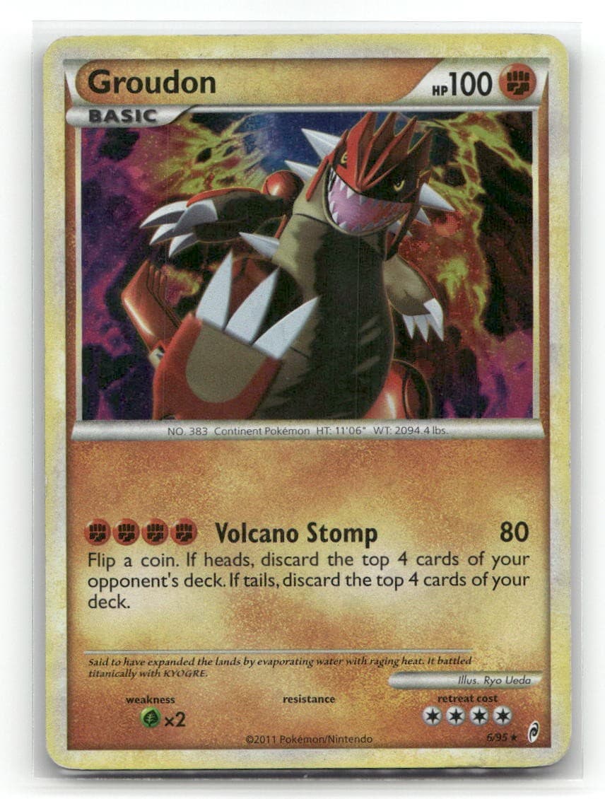 Groudon 6/95 Holo Rare Call of Legends Pokemon MP