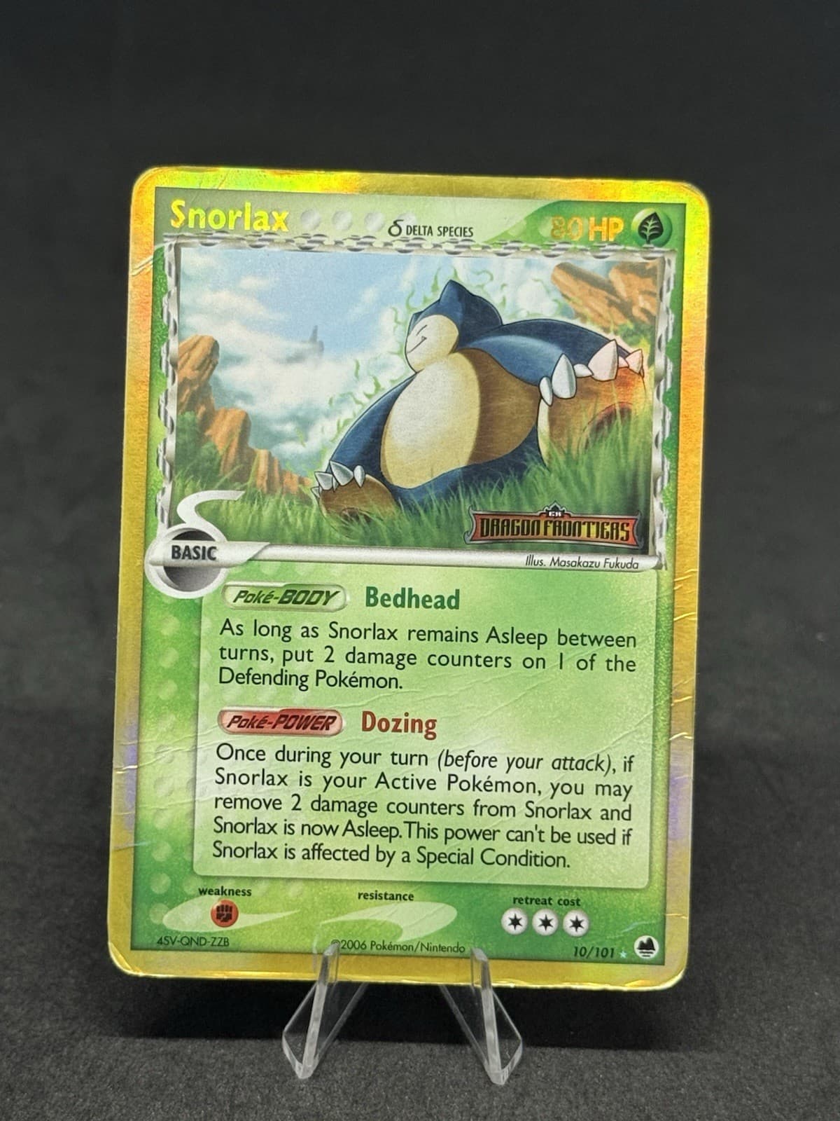 Snorlax (Delta Species) 10/101 EX Dragon Frontiers Reverse Holo