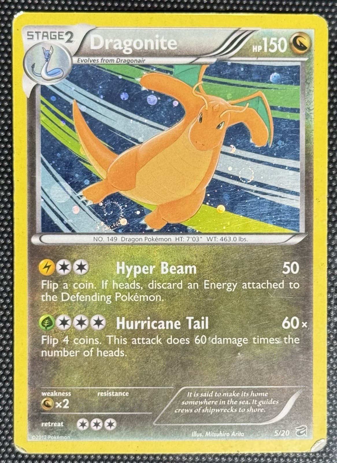 Dragonite 5/20 Holo Dragon Vault Black & White Collectible Pokemon Card