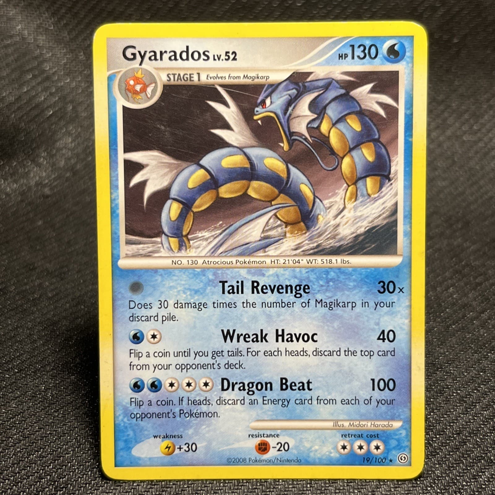 Gyarados 19/100 Diamond & Pearl Stormfront Non Holo 2008 Pokemon Tgc