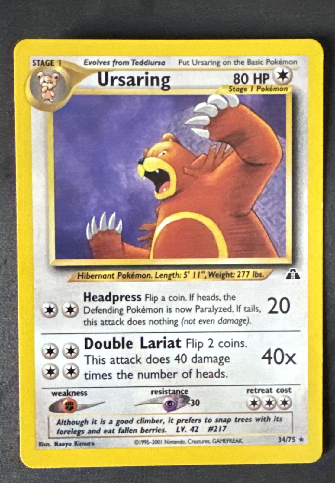 Ursaring 34/75 Neo Discovery Regular LP