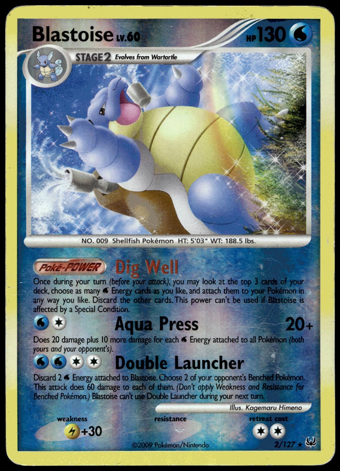 Blastoise Holo Rare Platinum 2/127 HP