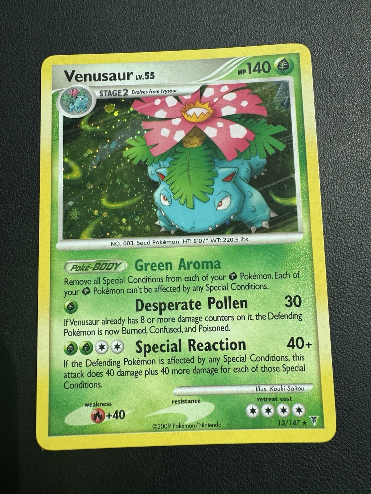 POKEMON TCG VENUSAUR 13/147 PLATINUM SUPREME VICTORS HOLO RARE!!