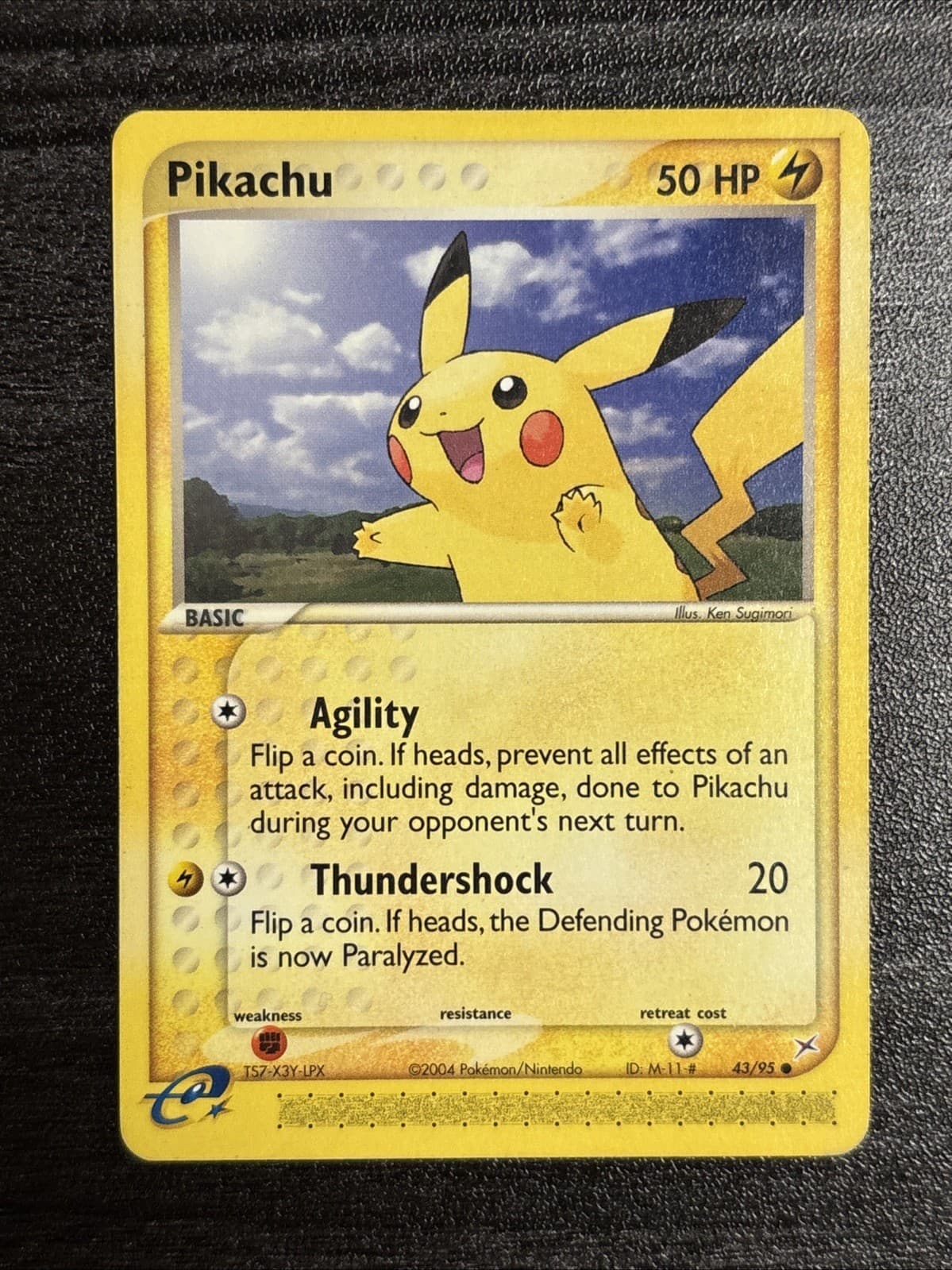 Pikachu 43/95 Regular EX Team Magma vs Aqua 2004 Pokemon Card LP