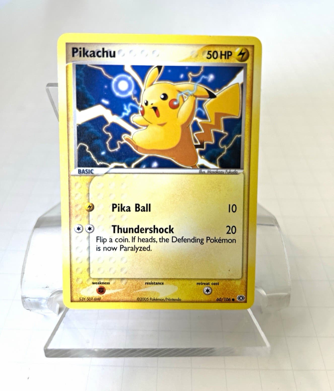 Pikachu 60/106 EX Emerald Common Regular EN 2005 Pokemon TCG 50 HP