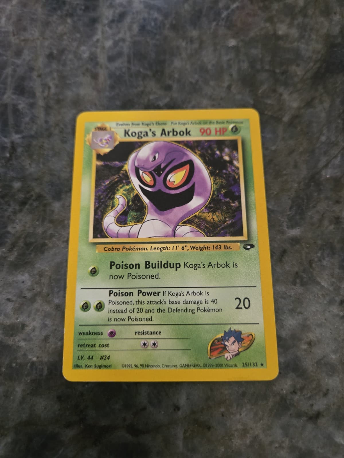 Koga's Arbok 25/132 Gym Challenge Regular