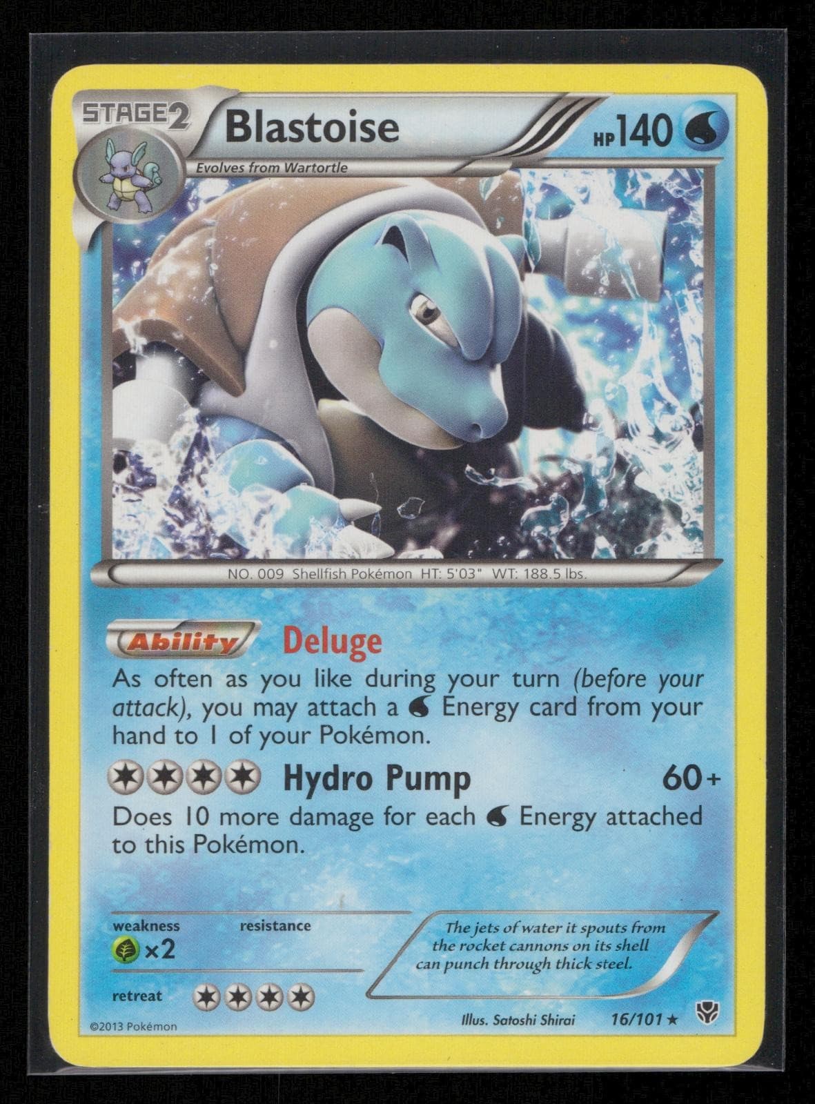 Blastoise (BW Plasma Blast) 16/101 Rare Deck Exclusives Pokemon Lightly Played