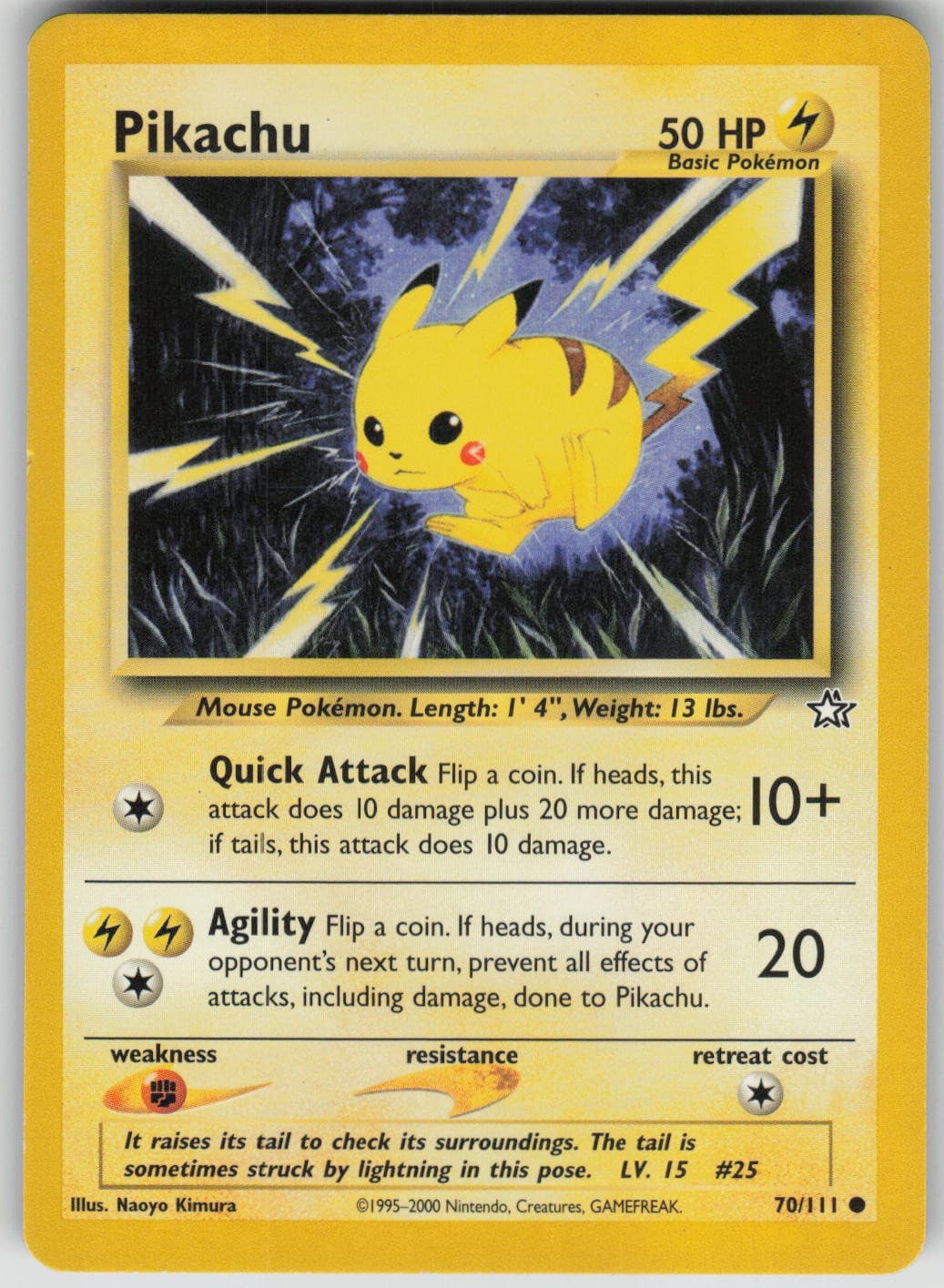 Pokemon TCG Pikachu Common Neo Genesis 070/111