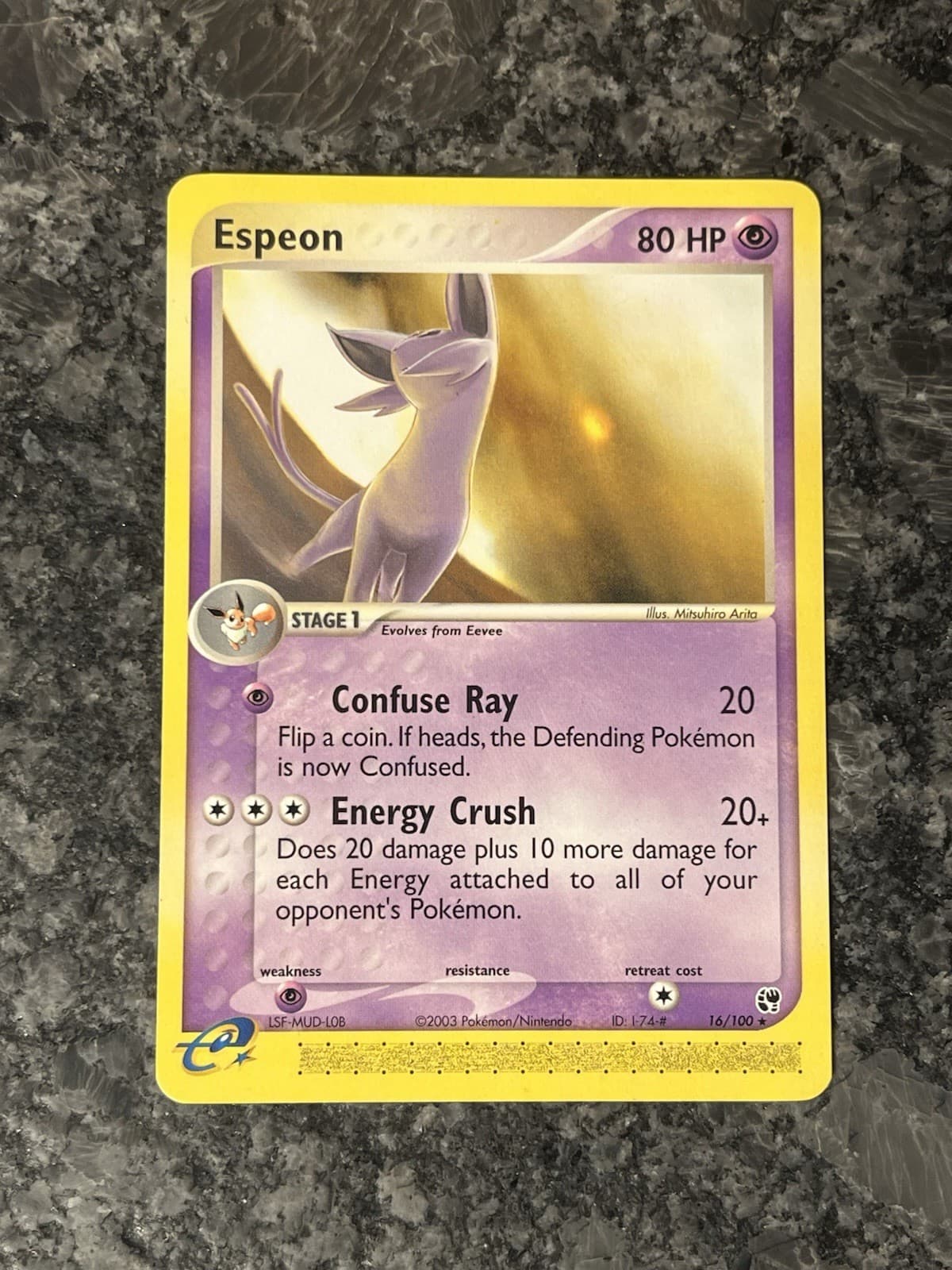 Espeon Sandstorm Regular Pokémon TCG Card 16/100 LP