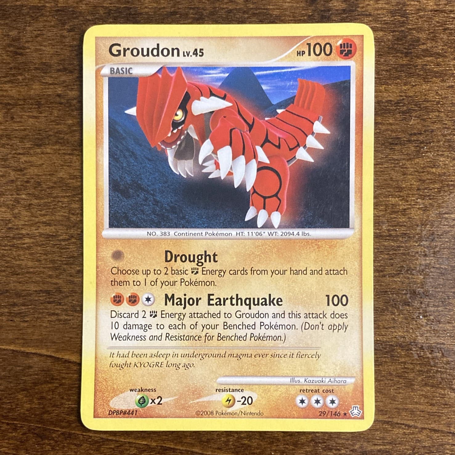 The Pokémon Company Pokémon TCG Groudon Lv.45 29/146 Legends Awakened Rare