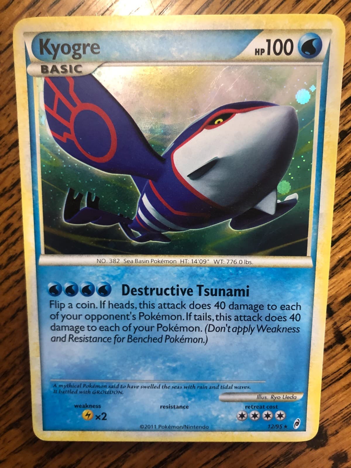 Pokemon TCG Kyogre 12/95 Call of Legends Holo Rare 2011