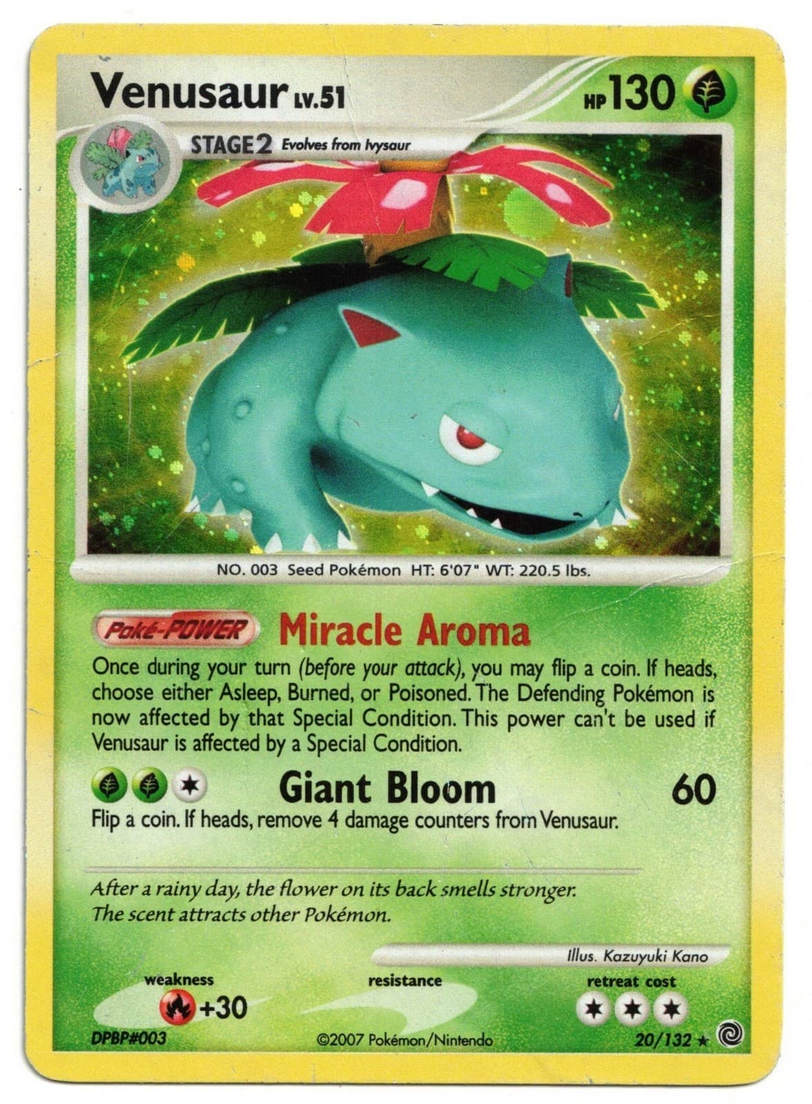 Pokemon Card: Venusaur HOLO 20/132 D&P Secret Wonders Set Rare! PL