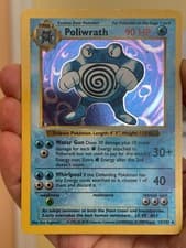 POKEMON POLIWRATH 13/102 RARE HOLO SHADOWLESS BLEED VLP BASE SET CARD SEE PICS