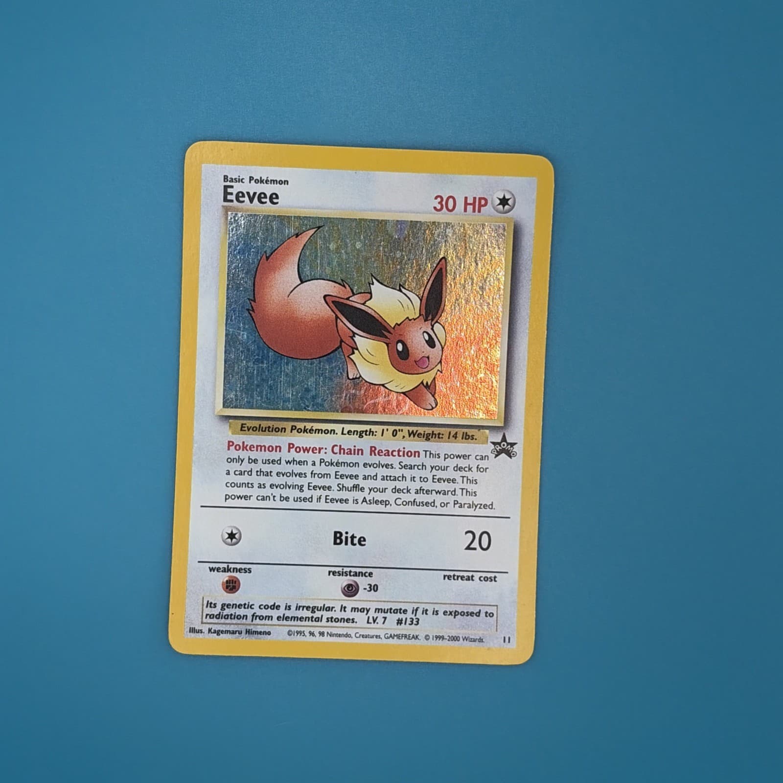 Pokémon Eevee Promo Holo Card #11 WOTC Nintendo Basic Pokémon English 2000 TCG