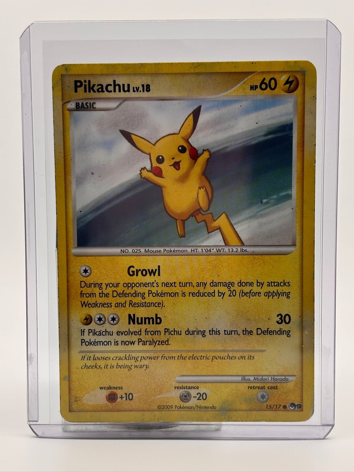 Pokémon TCG 2009 Pikachu 15/17 Common POP Series 9 - HP