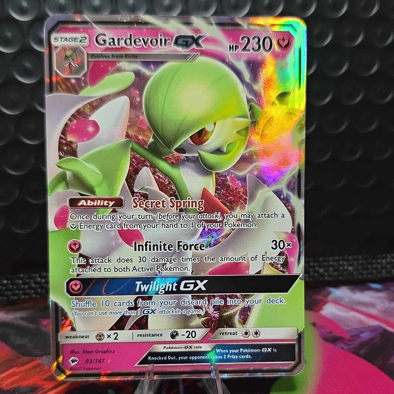 Pokémon Gardevoir GX 93/147 Sm-Burning Shadows Ultra Rare Full Art Holo English
