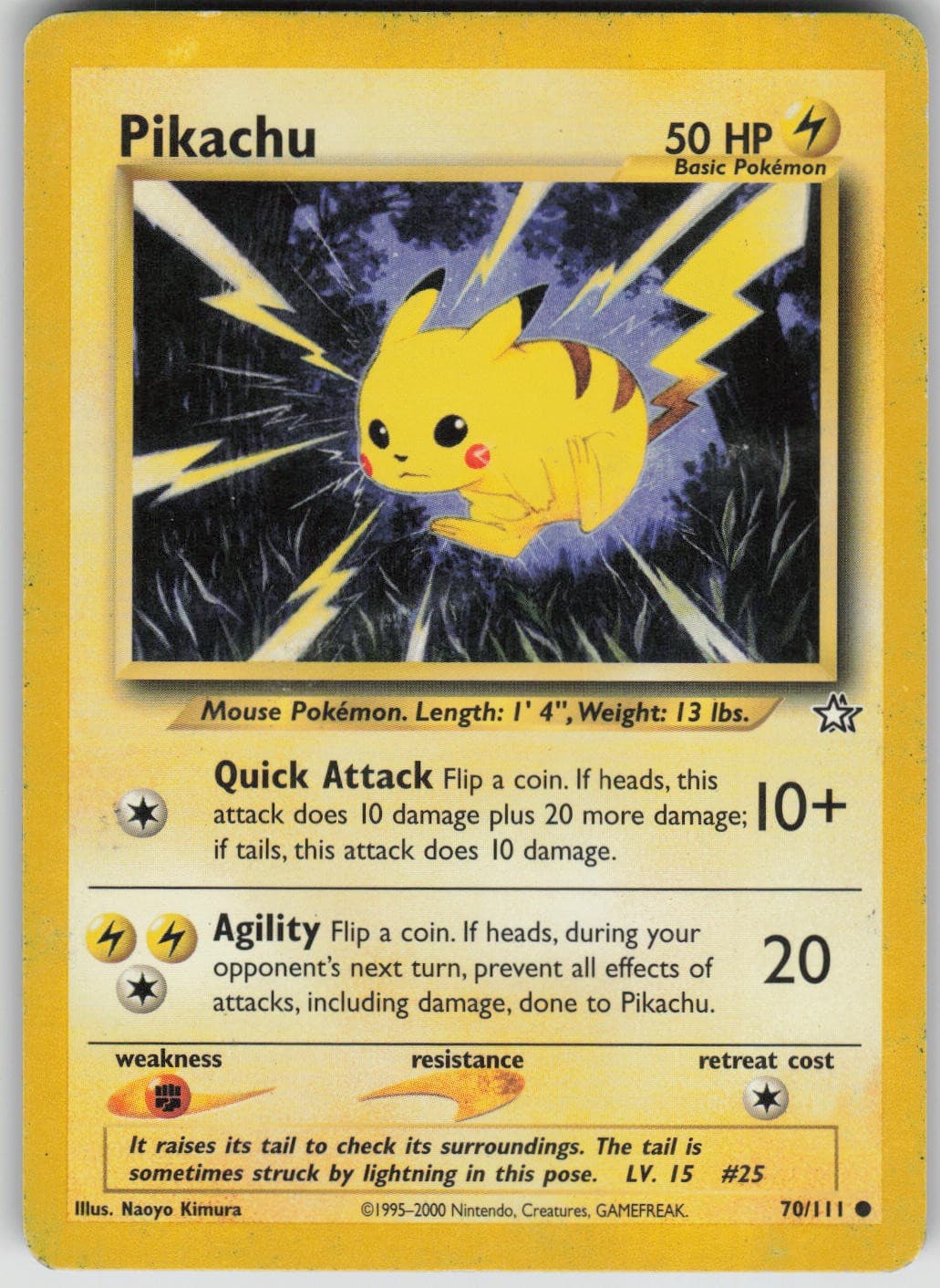 Pokemon TCG Pikachu Common Neo Genesis 070/111