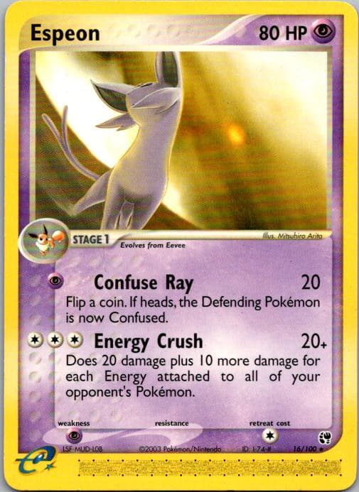 Espeon Rare EX Sandstorm 16/100 LP