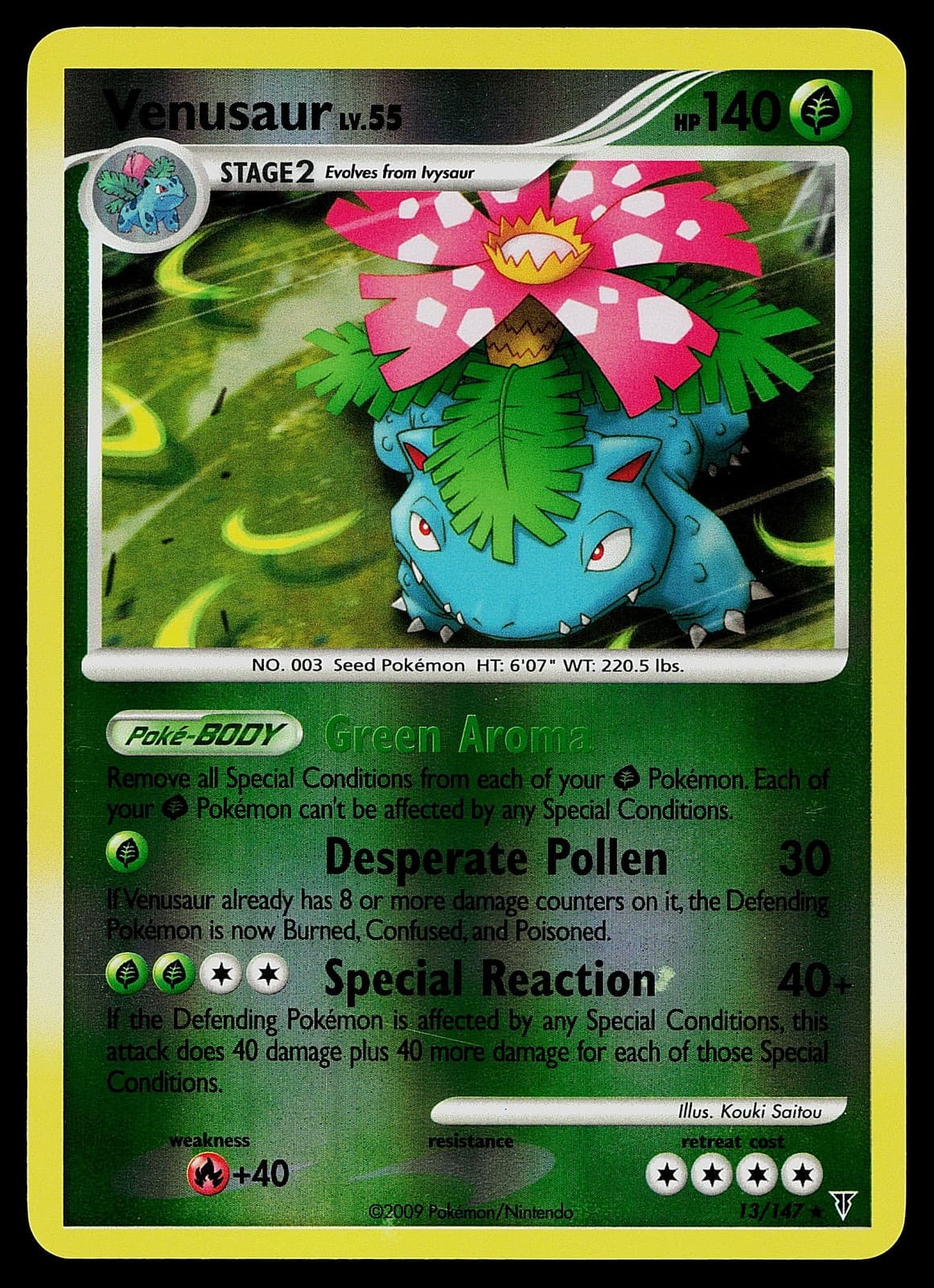 Pokemon Card - Venusaur Supreme Victors 13/147 Rare Reverse Holo