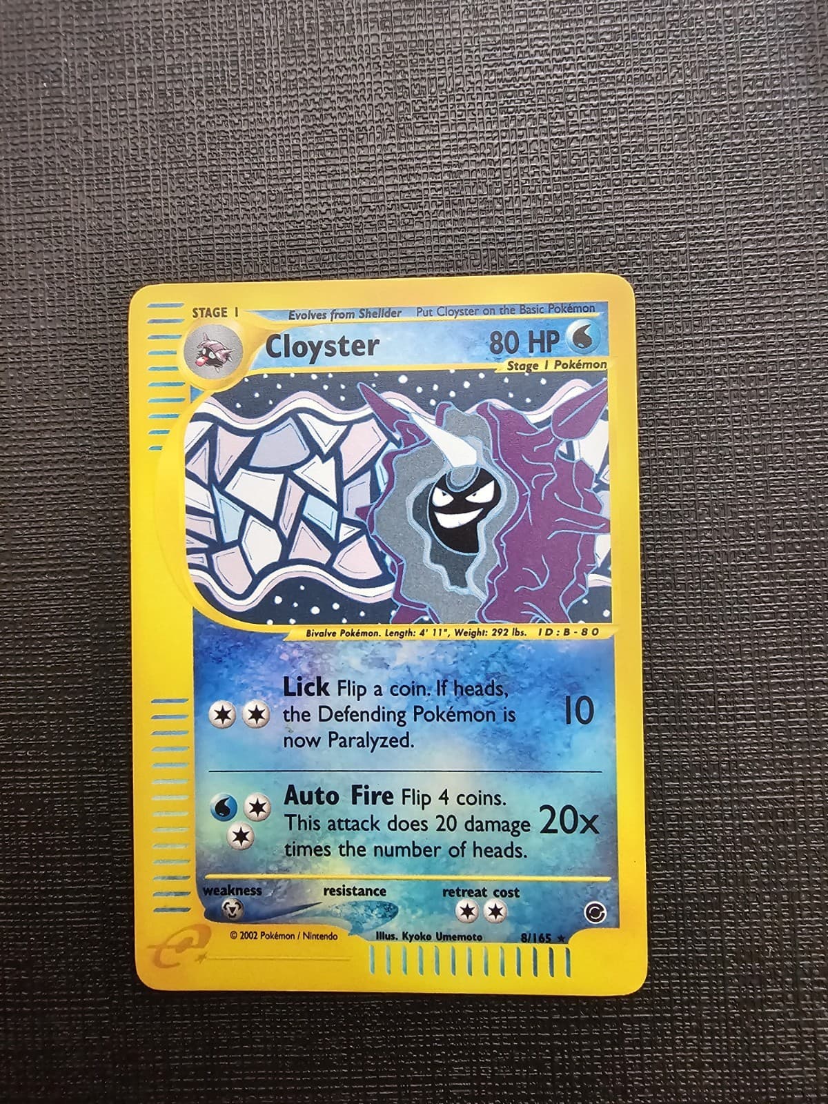 Cloyster Reverse Holo Rare Expedition 8/165 Pokemon Card