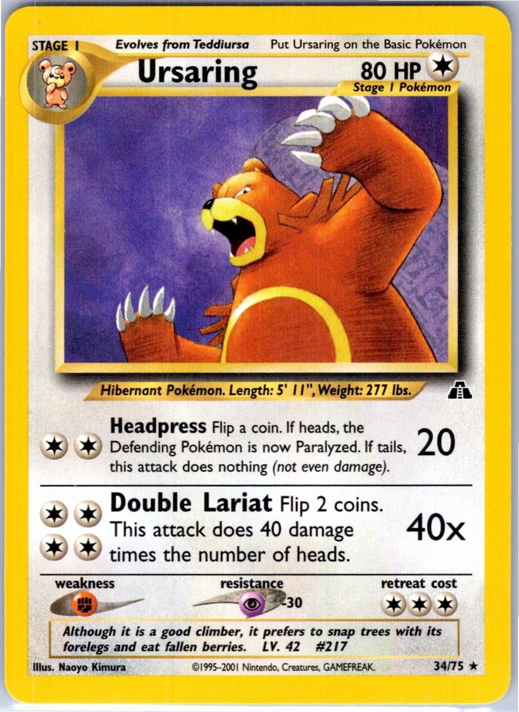 Neo Discovery #34/75 Ursaring (34)